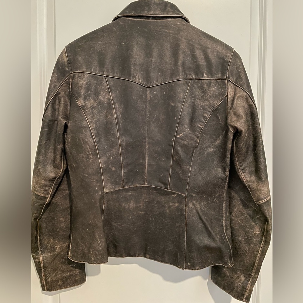Wilsons Leather Distressed Brown Jacket - Picture 2 of 6
